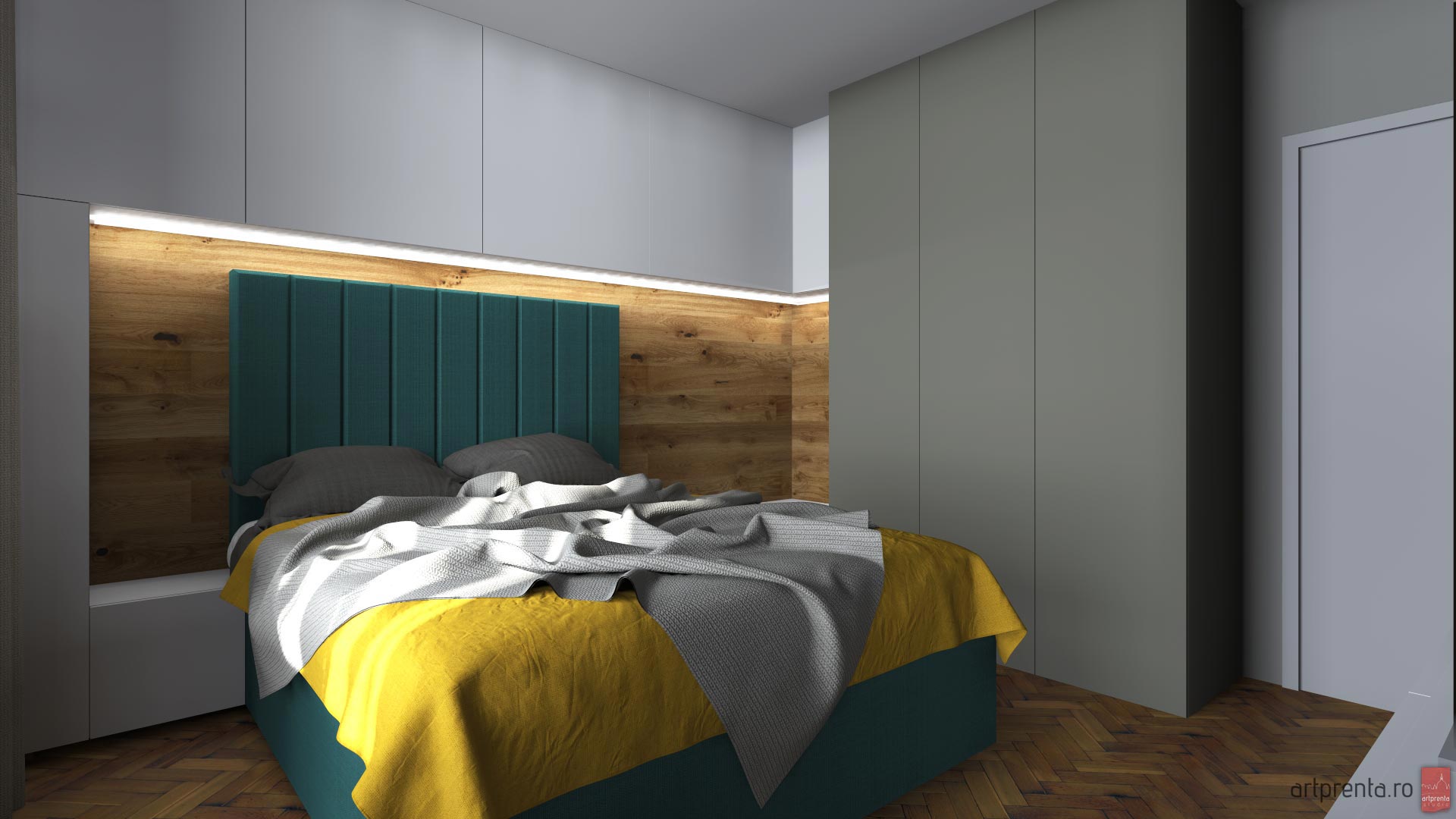 Design interior dormitor apartament Oradea