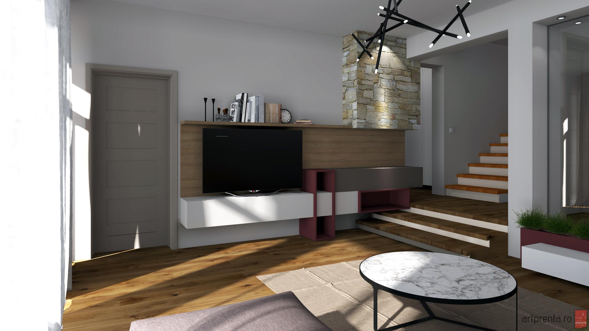 Design interior living casa Santandrei