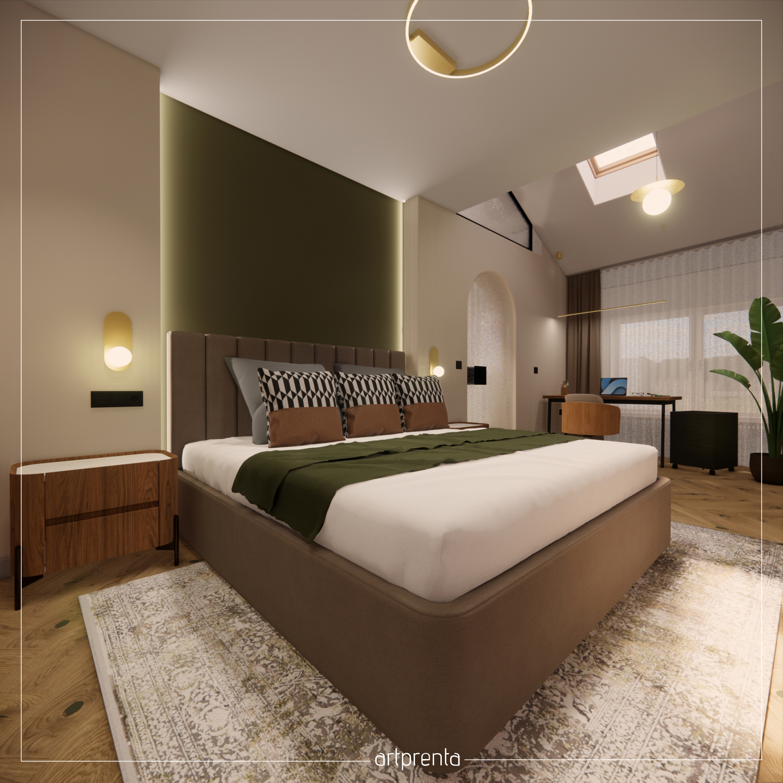 Design interior dormitor apartament str. Iuliu Maniu