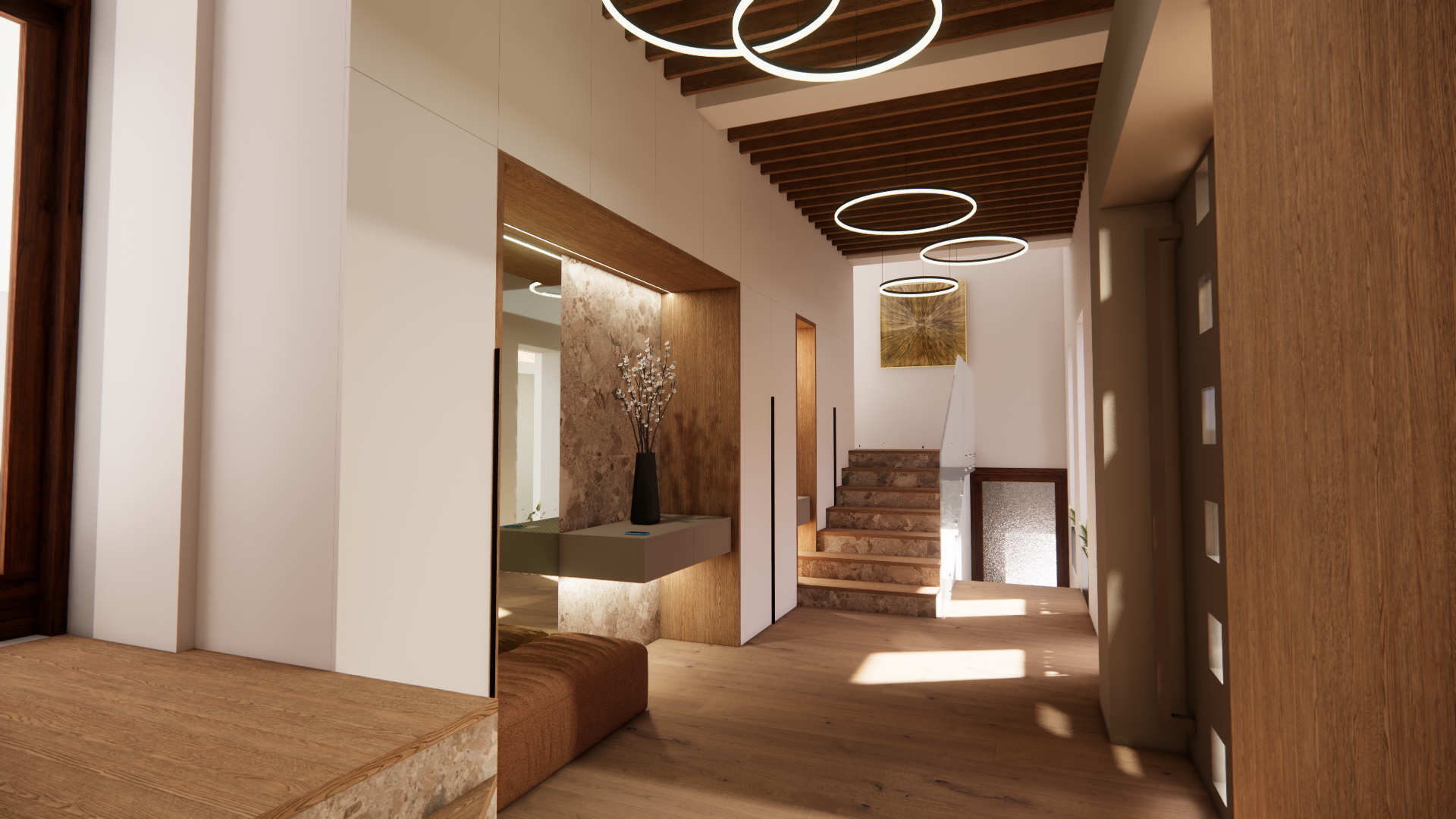 Design interior zonă acces casă Alparea